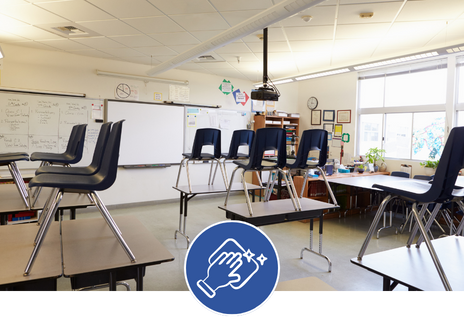 Spotless elementary classroom after professional school cleaning service in Scranton, PA